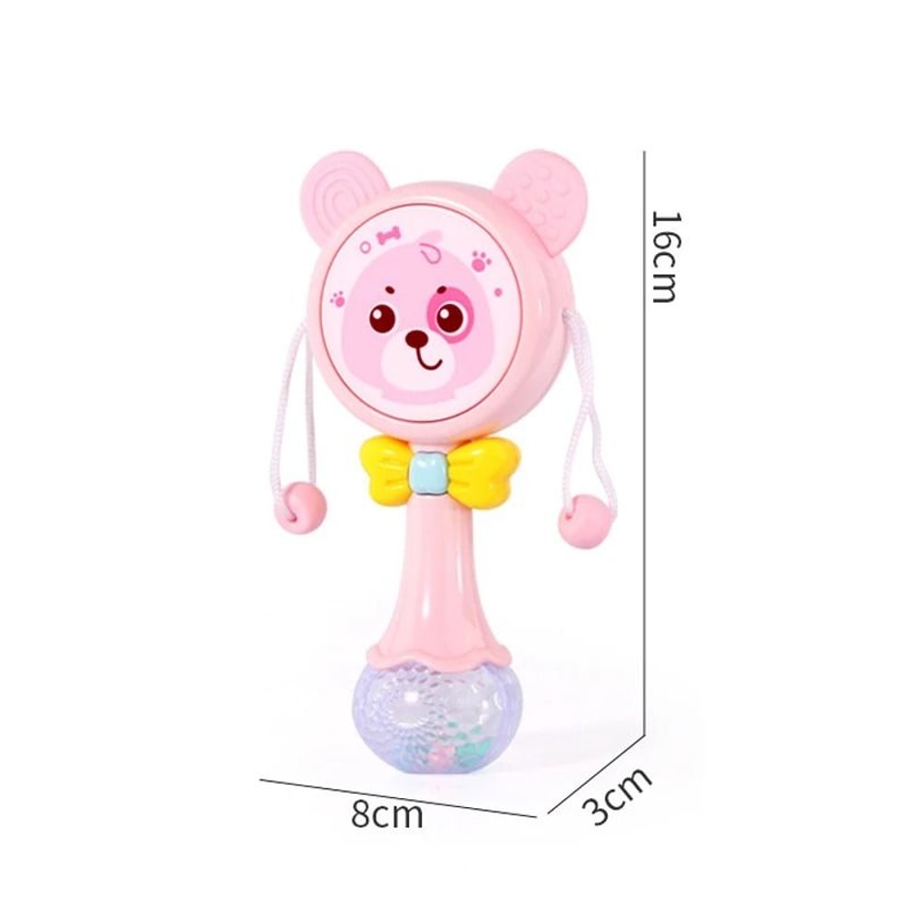 2025 Flashing Musical Rabbit Hand Bell Early Educational Teether Rattle Toy 012M 5