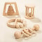 Montessori Wooden Baby Rattle Soother Bracelet Set Colorful FoodGrade Toddler Toy 2