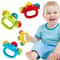 ThreeHeaded Infant Comfort Rattle Early Educational Hand Bell Grasping Toy 0