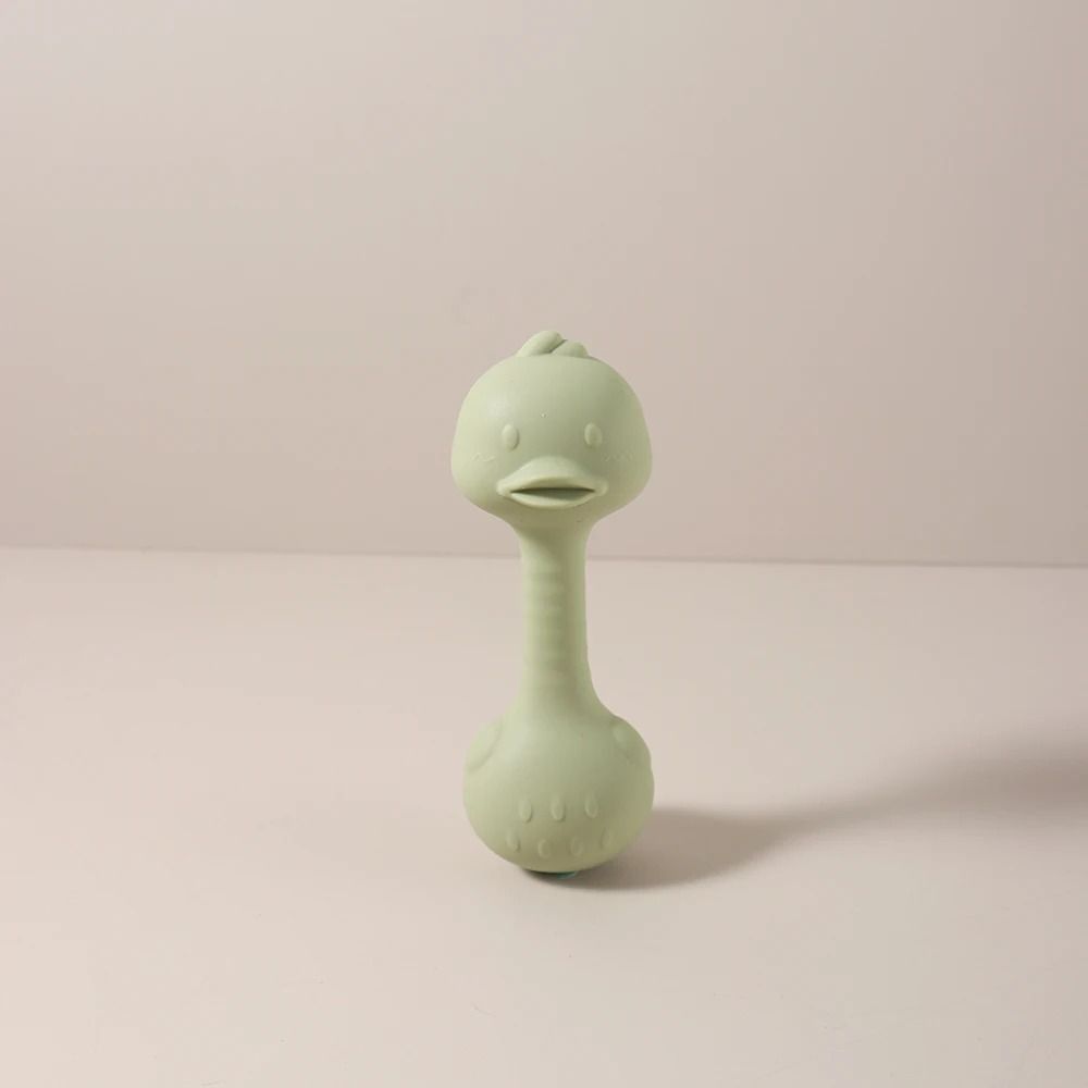 Ergonomic Silicone Duck Handheld Rattle BPAFree Teething Shaker Molar Toy 14