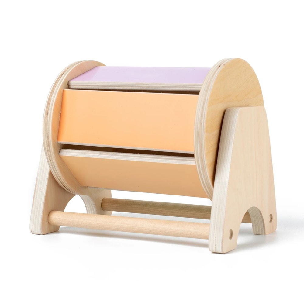 Chromatic Montessori Rolling Drum HighFidelity Sensory Wood Toy For Early Education 10