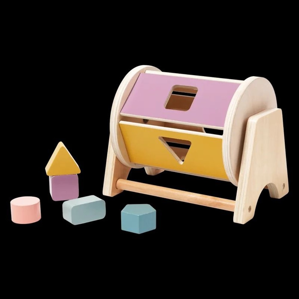 Chromatic Montessori Rolling Drum HighFidelity Sensory Wood Toy For Early Education 8