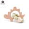 Rabbit Cloud Hybrid Silicone Teether Montessori Nursing Wood Baby Toy 5