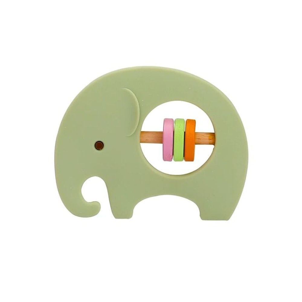 Silicone Elephant Baby Rattle Teether BPAFree Montessori Molar Toy 9
