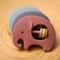 Silicone Elephant Baby Rattle Teether BPAFree Montessori Molar Toy 2