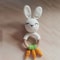 Animal Crochet Baby Rattle Montessori Wooden Rabbit Bear Gym Toy 17