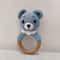 Animal Crochet Baby Rattle Montessori Wooden Rabbit Bear Gym Toy 23