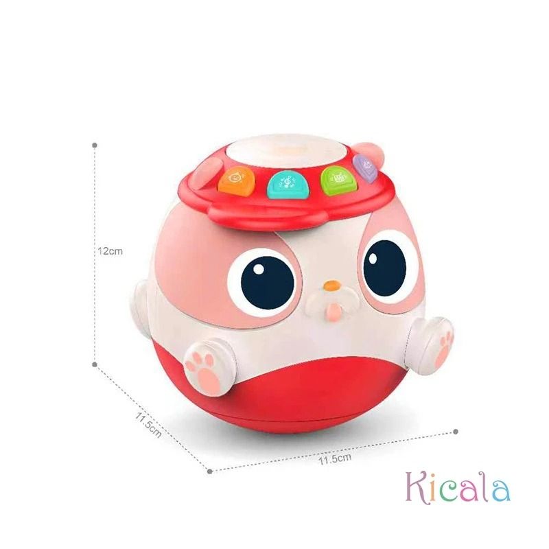 Musical Cartoon Dog Hand Drum Tumbler LightUp Sensory Development Toy 7