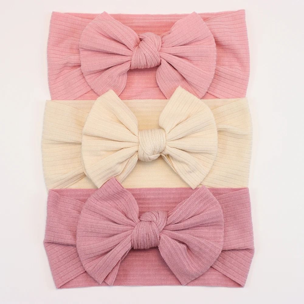 3Piece Premium Elastic Bow Headband Set Soft Nylon Turban Accessories 9
