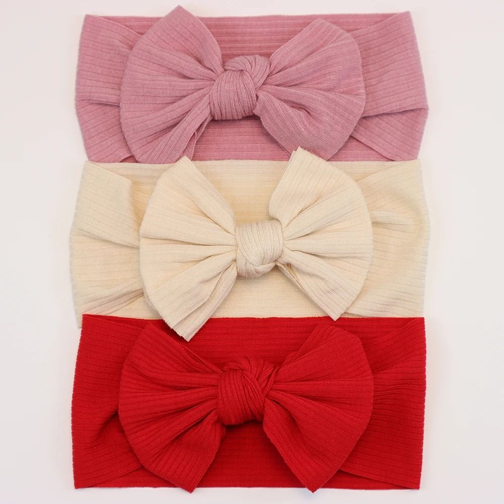 3Piece Premium Elastic Bow Headband Set Soft Nylon Turban Accessories 11