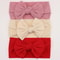 3Piece Premium Elastic Bow Headband Set Soft Nylon Turban Accessories 11