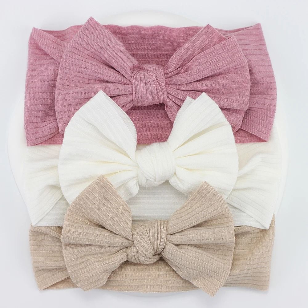 3Piece Premium Elastic Bow Headband Set Soft Nylon Turban Accessories 7