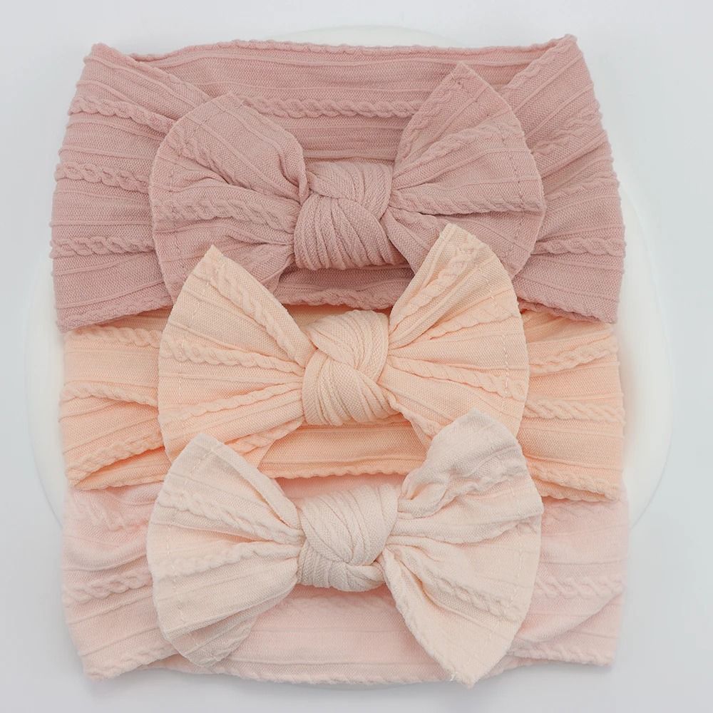 3Piece Premium Elastic Bow Headband Set Soft Nylon Turban Accessories 22
