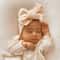 Elite WaffleKnit Newborn Headband HighStretch Precision Bowknot Turban 0