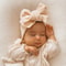 Elite WaffleKnit Newborn Headband HighStretch Precision Bowknot Turban 0