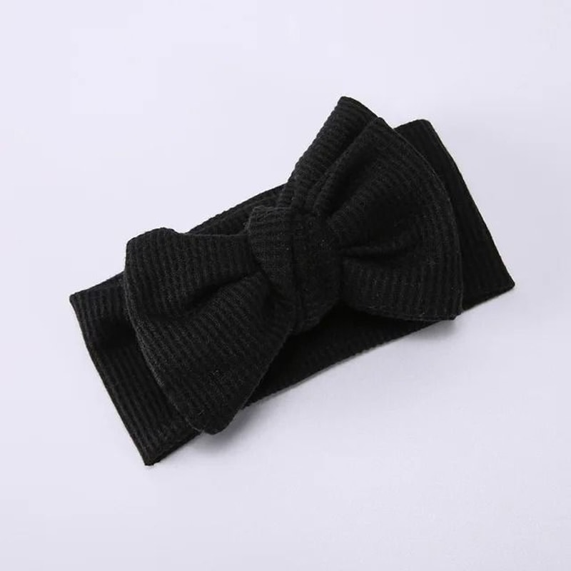 Elite WaffleKnit Newborn Headband HighStretch Precision Bowknot Turban 23