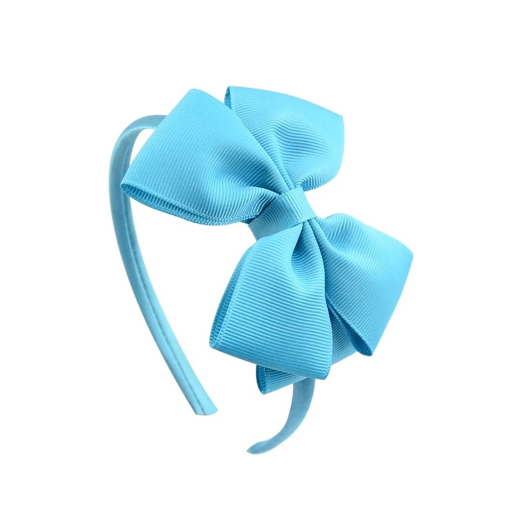 Boutique Grosgrain Ribbon Bow Headband 4Inch Handmade Hair Accessory For Girls 11