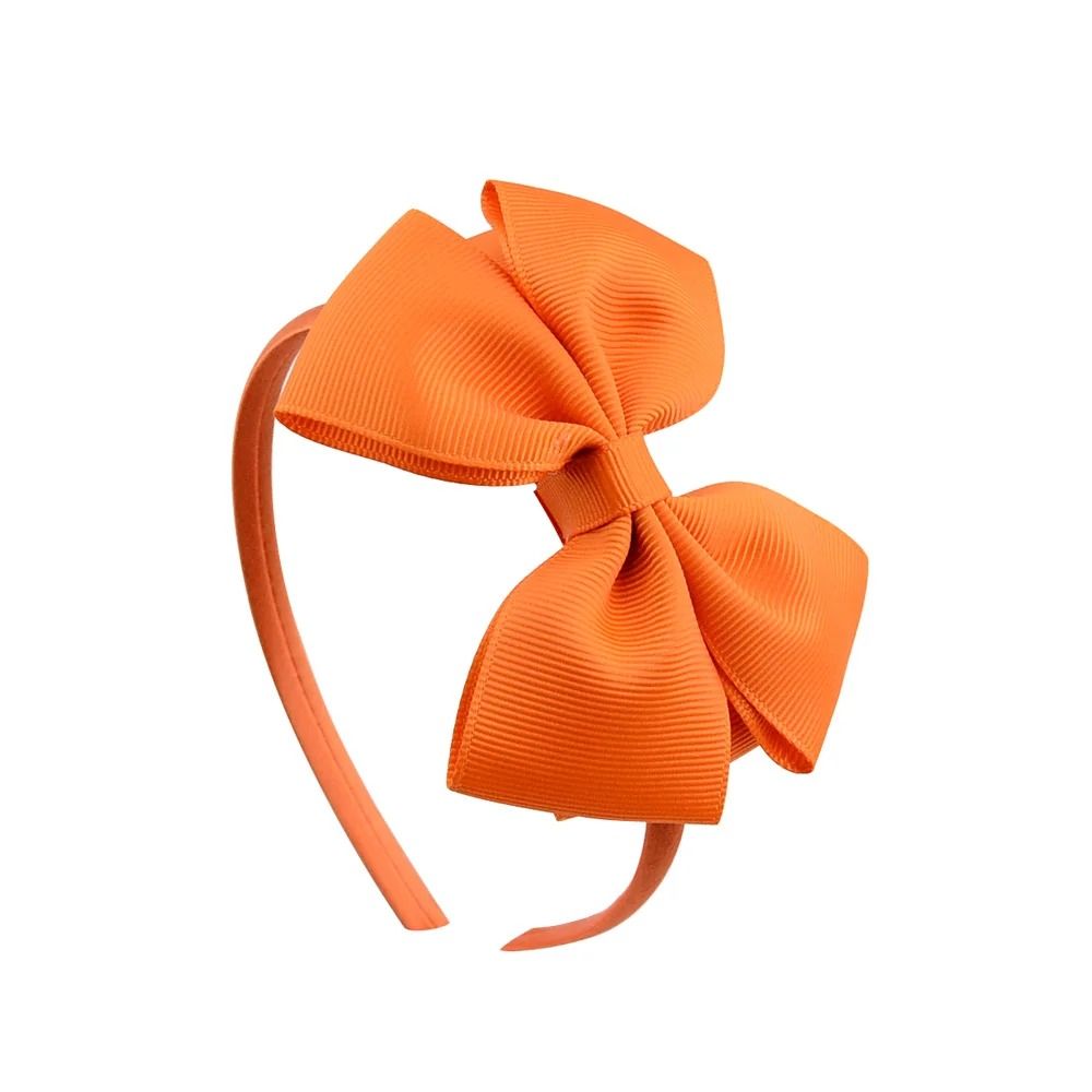 Boutique Grosgrain Ribbon Bow Headband 4Inch Handmade Hair Accessory For Girls 12