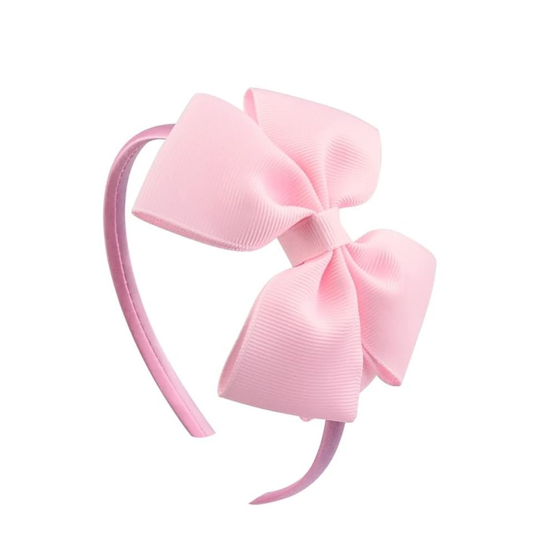 Boutique Grosgrain Ribbon Bow Headband 4Inch Handmade Hair Accessory For Girls 14