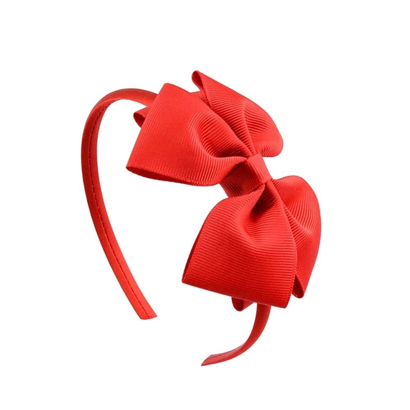 Boutique Grosgrain Ribbon Bow Headband 4Inch Handmade Hair Accessory For Girls 15