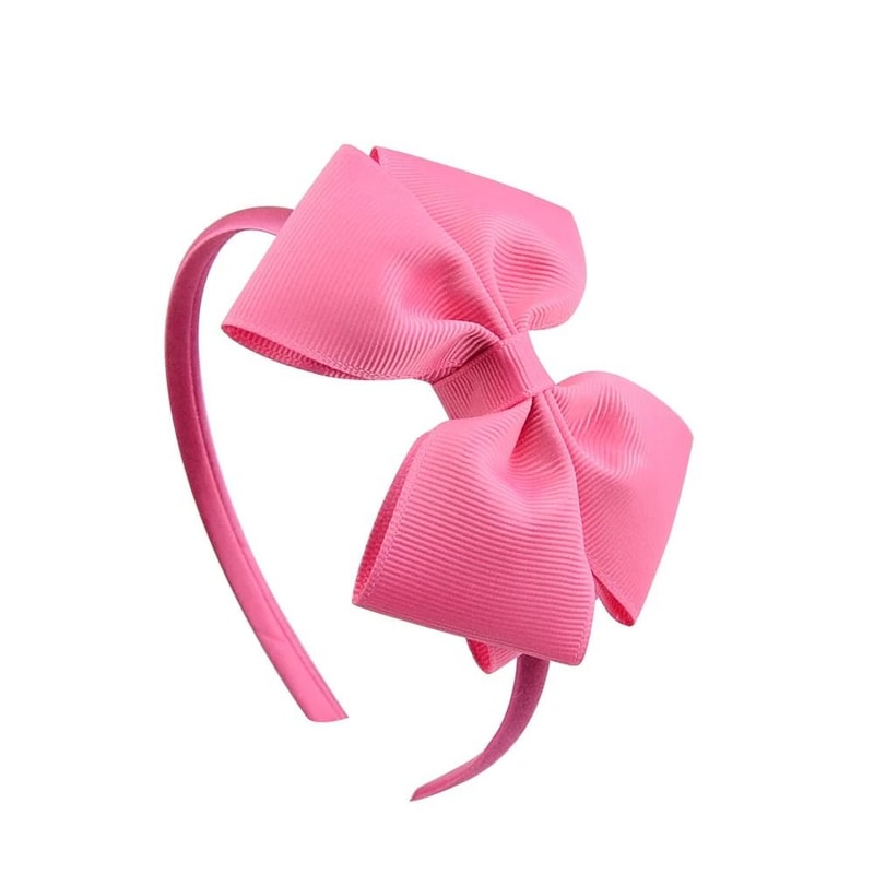 Boutique Grosgrain Ribbon Bow Headband 4Inch Handmade Hair Accessory For Girls 16