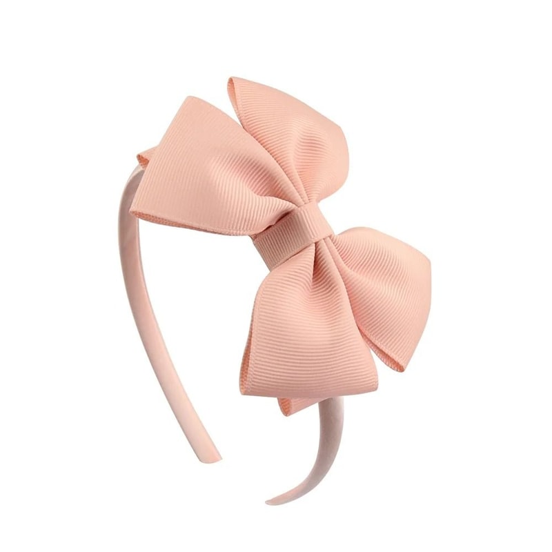 Boutique Grosgrain Ribbon Bow Headband 4Inch Handmade Hair Accessory For Girls 17