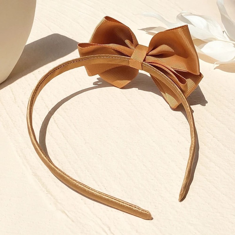 Boutique Grosgrain Ribbon Bow Headband 4Inch Handmade Hair Accessory For Girls 4