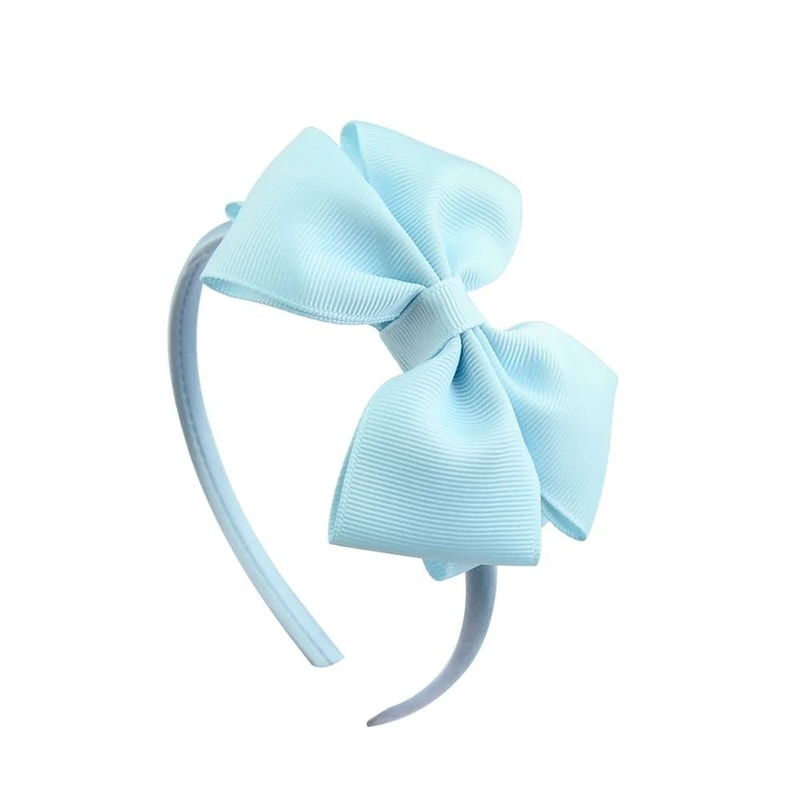 Boutique Grosgrain Ribbon Bow Headband 4Inch Handmade Hair Accessory For Girls 20