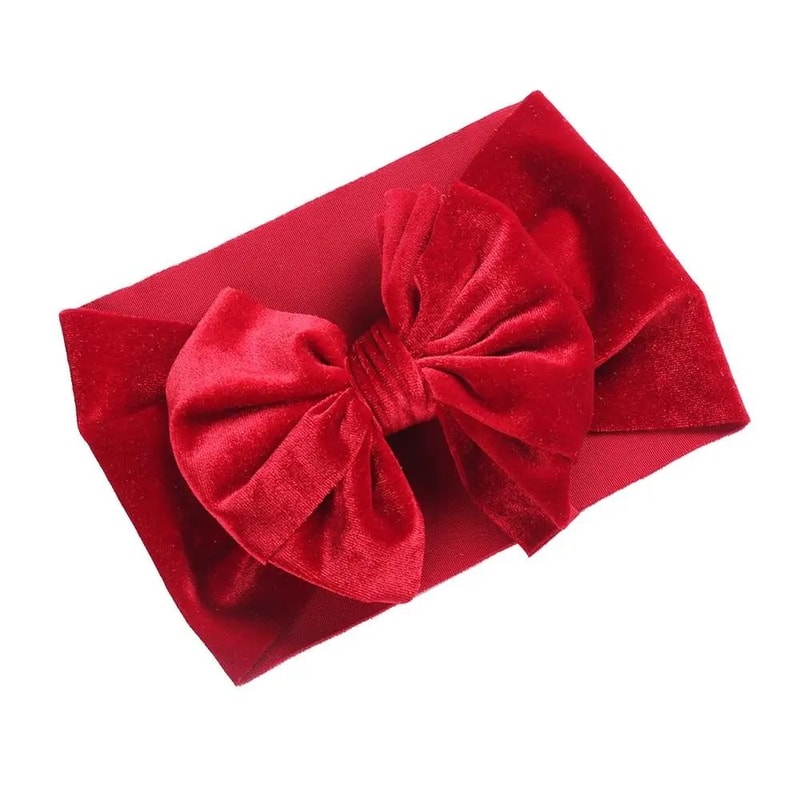 Vintage Velvet Boutique Baby Headband Premium HandTied Bow Turban For Newborns 15