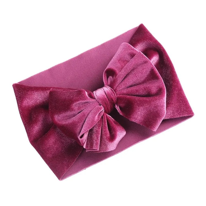 Vintage Velvet Boutique Baby Headband Premium HandTied Bow Turban For Newborns 16