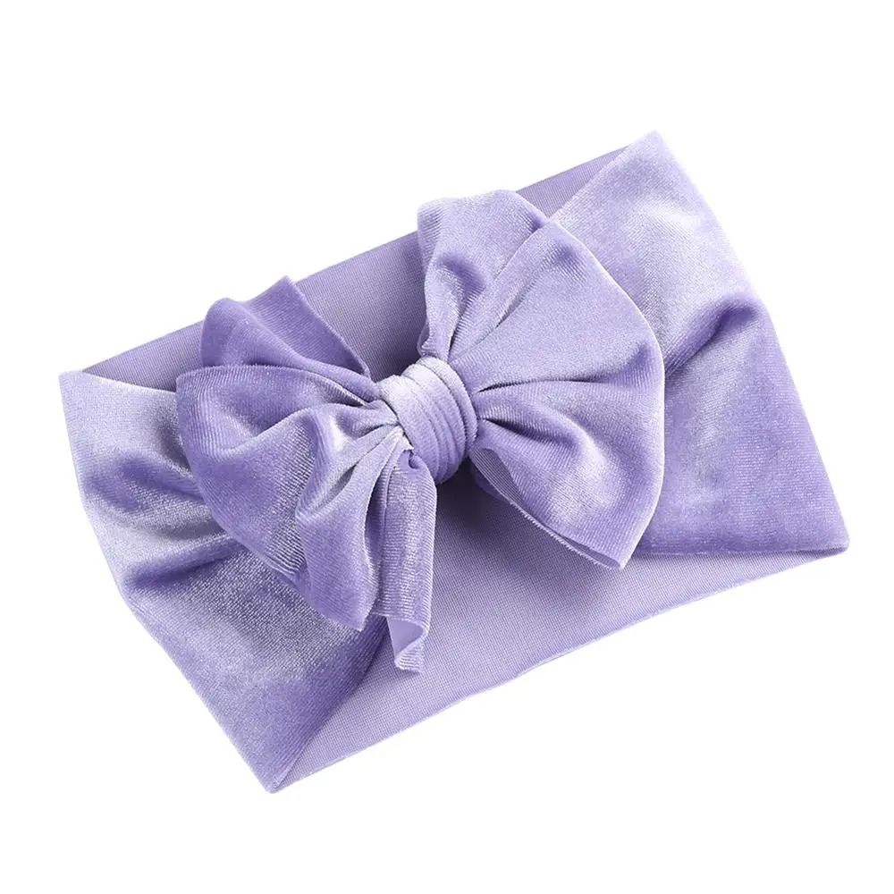 Vintage Velvet Boutique Baby Headband Premium HandTied Bow Turban For Newborns 18