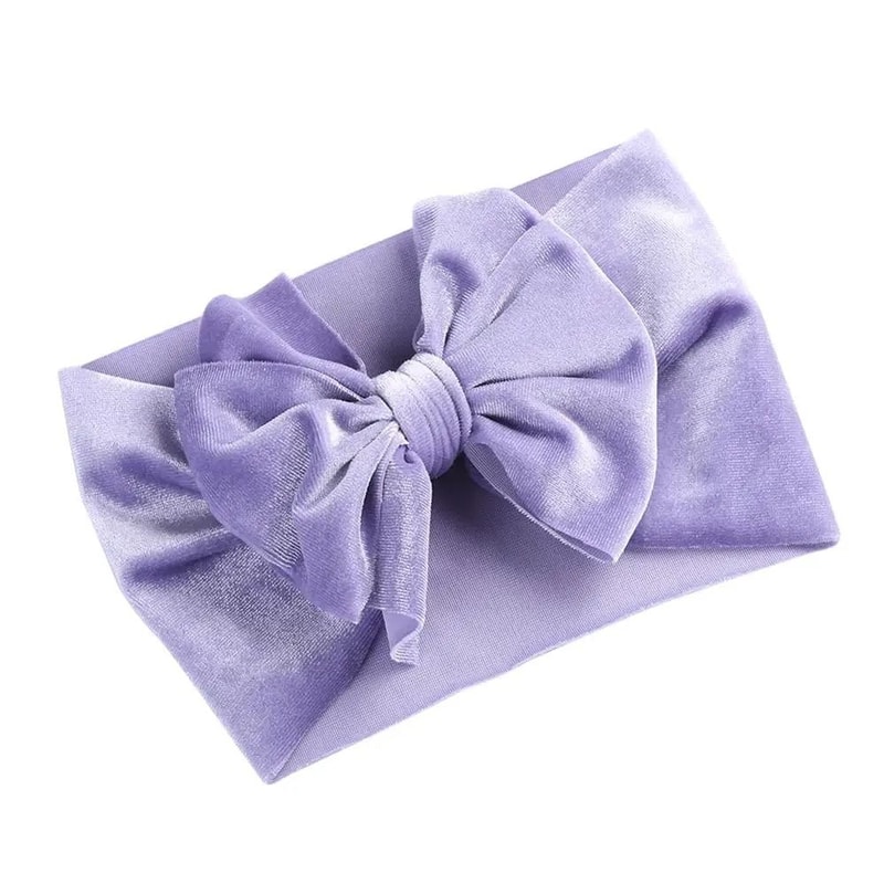 Vintage Velvet Boutique Baby Headband Premium HandTied Bow Turban For Newborns 18