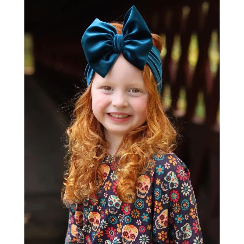 Vintage Velvet Boutique Baby Headband Premium HandTied Bow Turban For Newborns 4