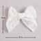 Artisanal White Lace Hair Bow Premium Floral Embroidery Clip For Infants Toddlers 2