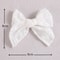 Artisanal White Lace Hair Bow Premium Floral Embroidery Clip For Infants Toddlers 2