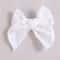 Artisanal White Lace Hair Bow Premium Floral Embroidery Clip For Infants Toddlers 7