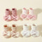 4Pack Premium Bow Ankle Socks AntiSlip Soft Cotton Footwear For Infants 0
