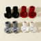4Pack Premium Bow Ankle Socks AntiSlip Soft Cotton Footwear For Infants 7