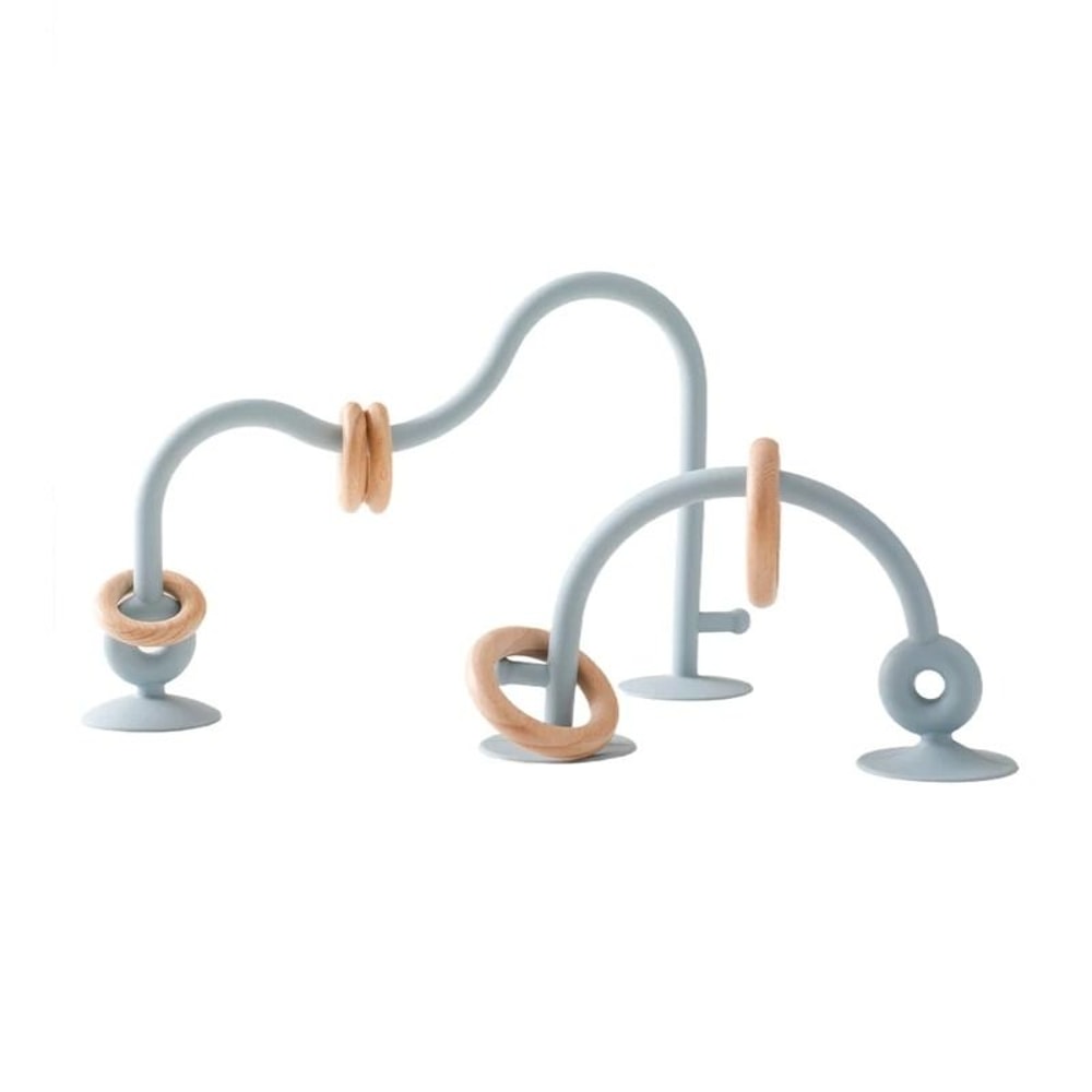 Montessori Silicone Bead Maze Hybrid Wooden Roller Coaster Teething Track 13