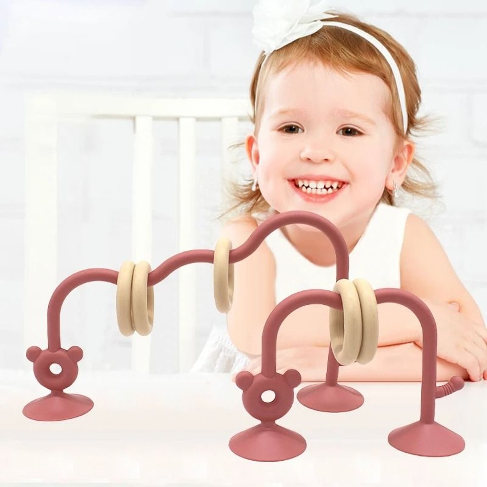 Industrial Silicone Suction Maze HighFidelity Montessori Bead Track Teether 3