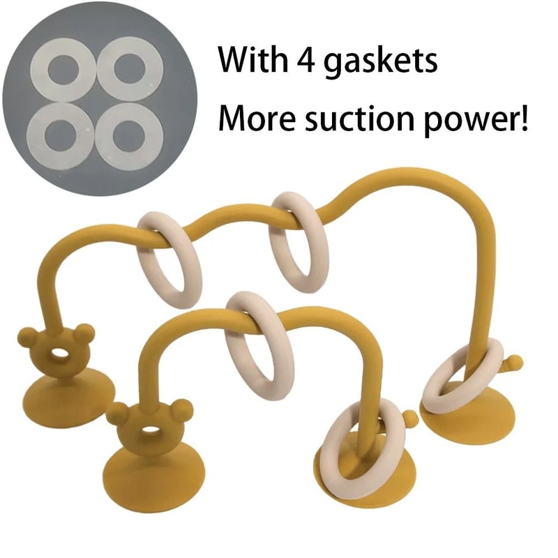 Industrial Silicone Suction Maze HighFidelity Montessori Bead Track Teether 14