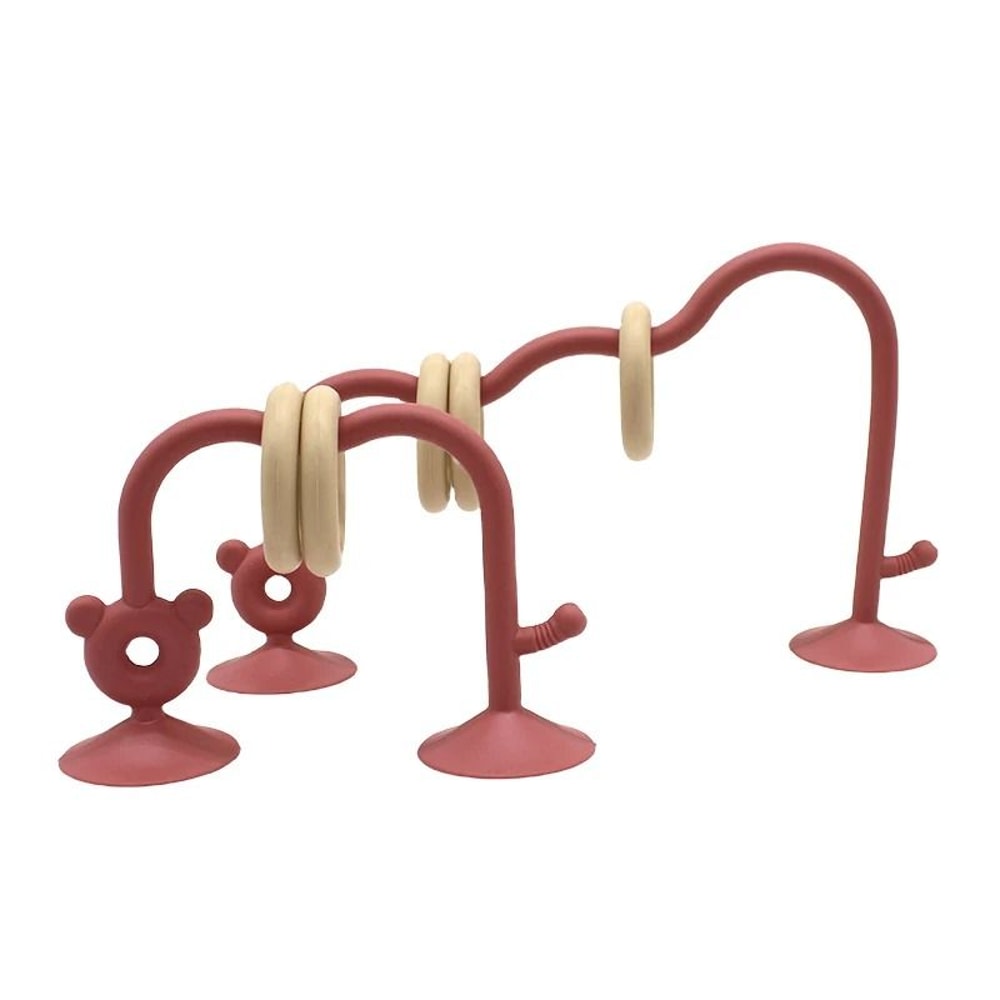 Industrial Silicone Suction Maze HighFidelity Montessori Bead Track Teether 17