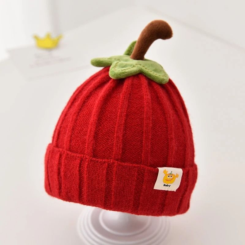 CucurbitaKinetic Knitted Beanie Premium Pumpkin Crochet Bonnet For Infants 10