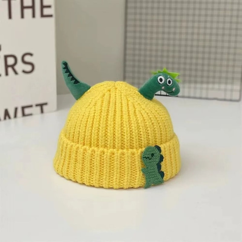 DinosaurKinetic Knitted Beanie Premium Thicken Woolen Crochet Bonnet For Children 10