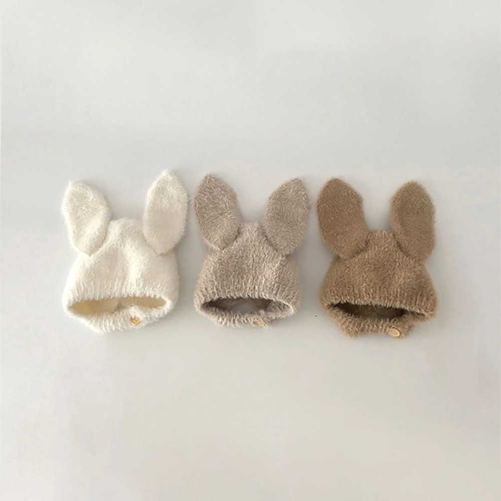 LeporidaeKinetic Earflap Beanie Premium Plush Rabbit Ear Bonnet For Infants 0