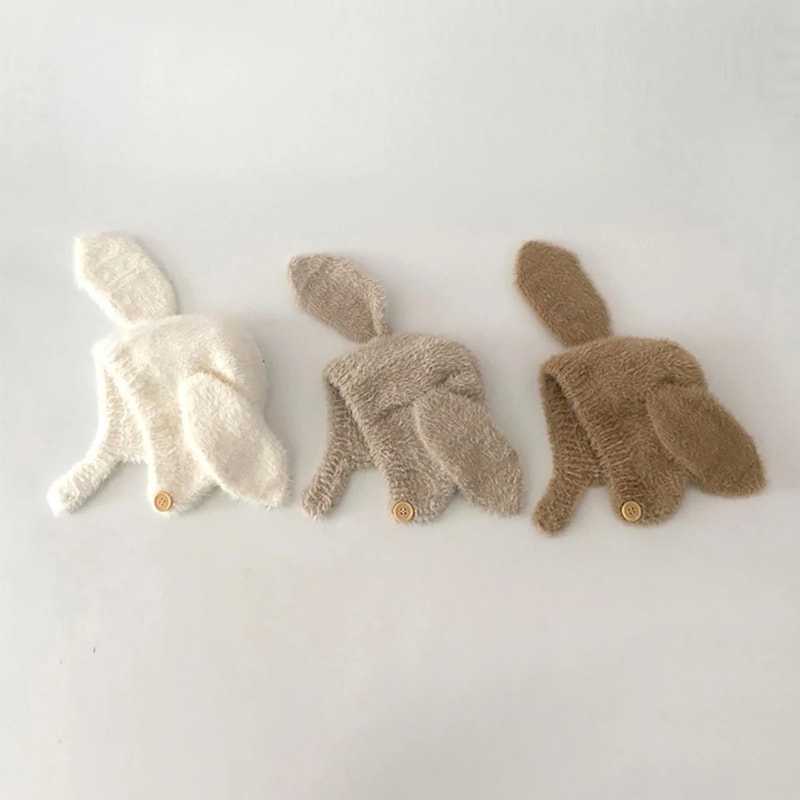 LeporidaeKinetic Earflap Beanie Premium Plush Rabbit Ear Bonnet For Infants 1