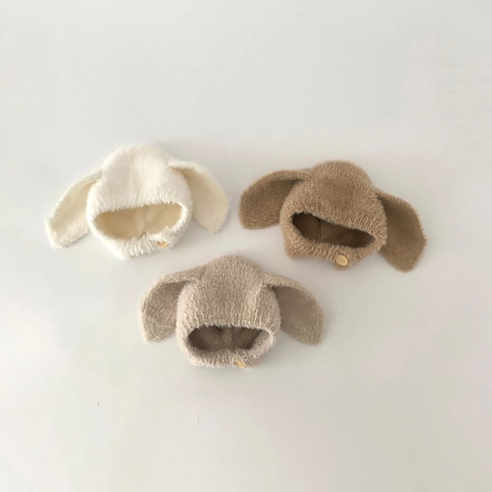 LeporidaeKinetic Earflap Beanie Premium Plush Rabbit Ear Bonnet For Infants 2