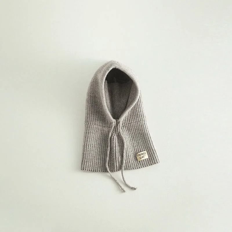 Integrated Pediatric Balaclava System Premium Hooded Knit Scarf Earflap Beanie 4