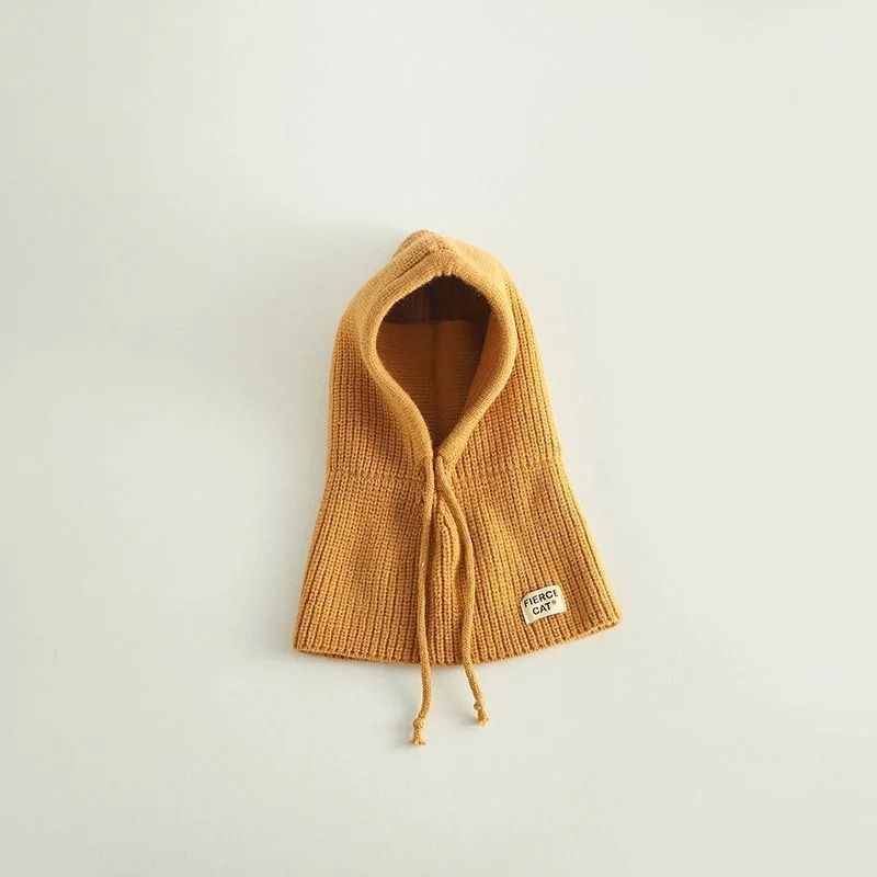 Integrated Pediatric Balaclava System Premium Hooded Knit Scarf Earflap Beanie 5
