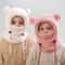 Integrated Bear Balaclava System Premium Childrens Thermal Headgear Plush Scarf 0